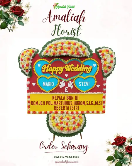 Papan Bunga Pernikahan Bulik Timur
